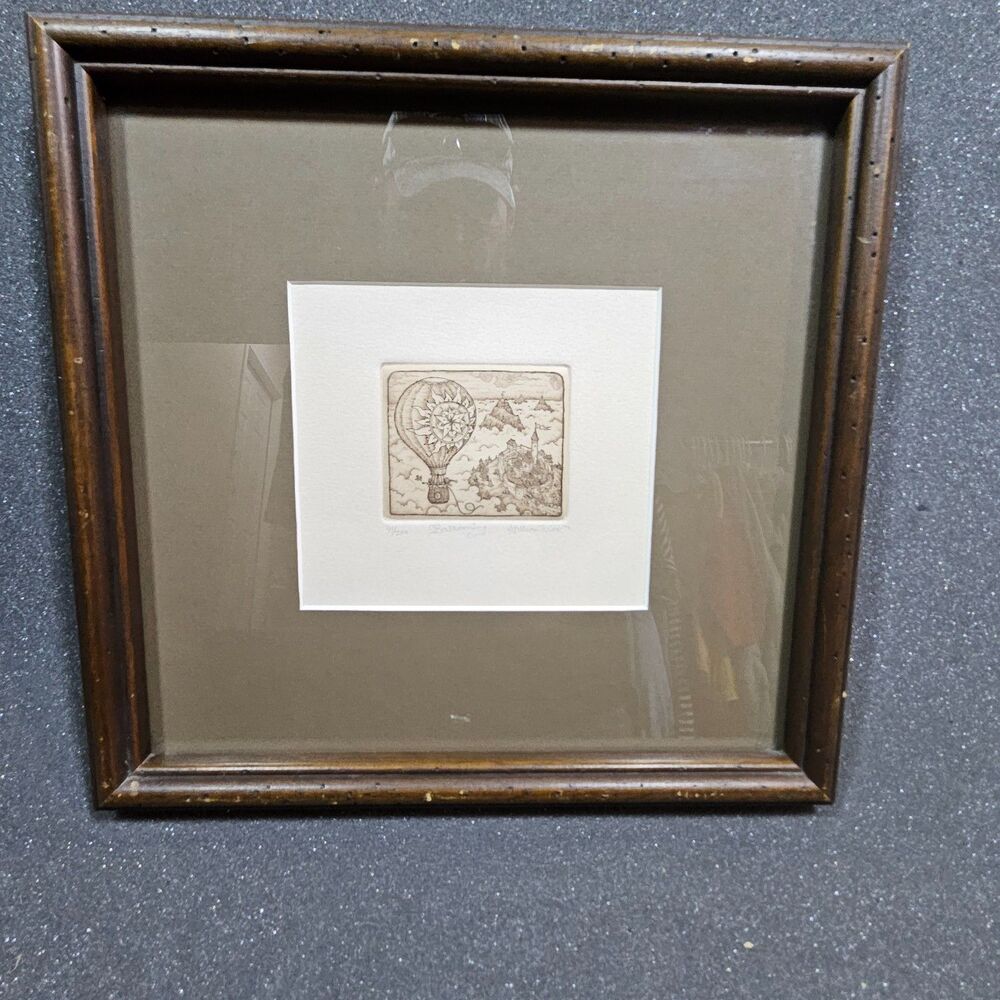 Ballooning Signed Numbered Etching Print 41/250 Artist M. Cox 79'